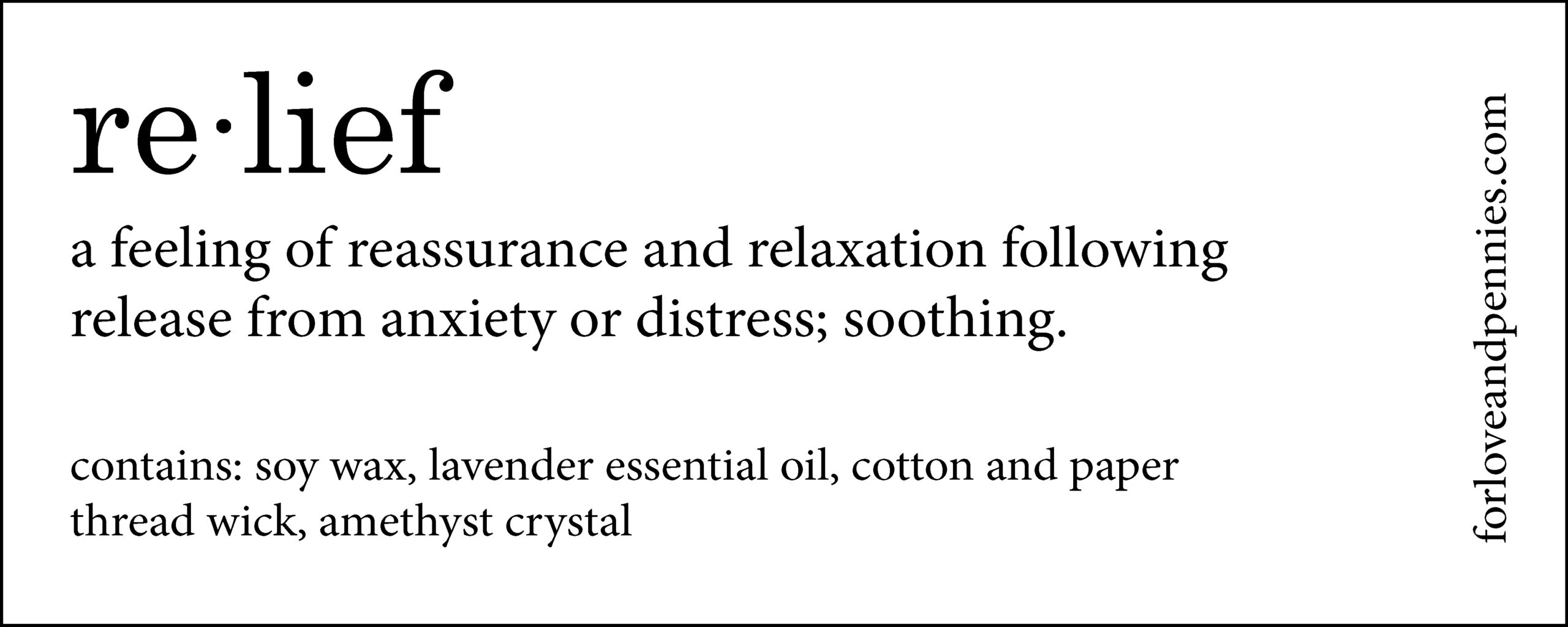 Relief 8 oz Intention Candle - Image 3