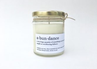 abundance crystal candle